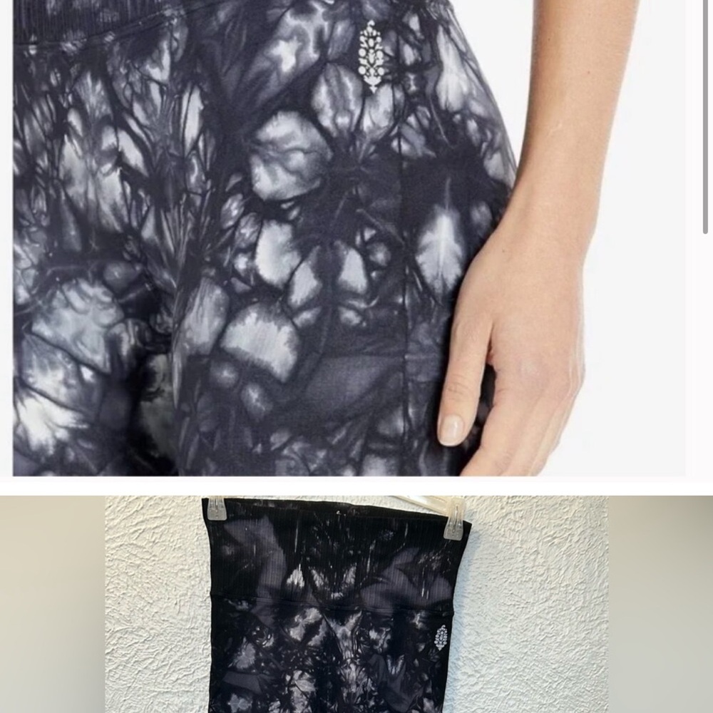 Good Karma Black Tie-Dye Pants Yoga Leggings